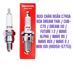 BUGI CHÂN NGẮN C7HSA NGK DREAM THÁI / CUB-C70 / DREAM 110 / FUTURE 1 2 / WAVE ALPHA / WAVE RS / WAVE RSX / WAVE S / WIN 100 (98056-57713)