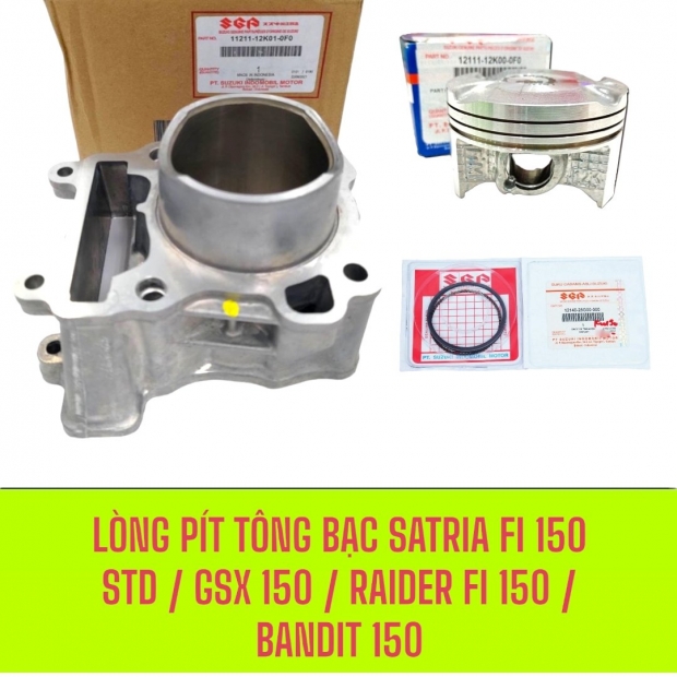 LÒNG PÍT TÔNG BẠC SATRIA FI 150 STD / GSX 150 / RAIDER FI 150 / BANDIT 150