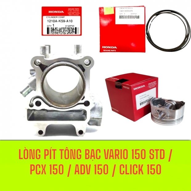 LÒNG PÍT TÔNG BẠC VARIO 150 STD / PCX 150 / ADV 150 / CLICK 150