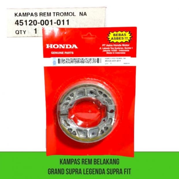 BỐ THẮNG ĐÙM TRƯỚC SAU DREAM 100 / WAVE 100 / WAVE 110 / FUTURE 100 ( INDO LÂU MÒN ) - 45120-001-011