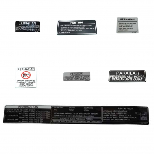 TEM THÔNG SỐ SONIC 150 / WINNER V1V2V3 / GTR 150 ( 7 CHI TIẾT )