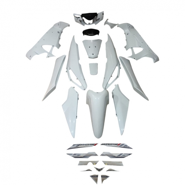 DÀN ÁO WAVE 125 NEO MÀU TRẮNG ( 14 CHI TIẾT + TEM )