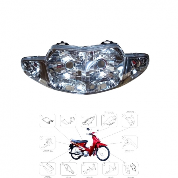 CHÓA TRƯỚC WAVE 100 AHM ĐẸP / WAVE ALPHA / WAVE ZX (33120-KRS- HÀNG AHM)