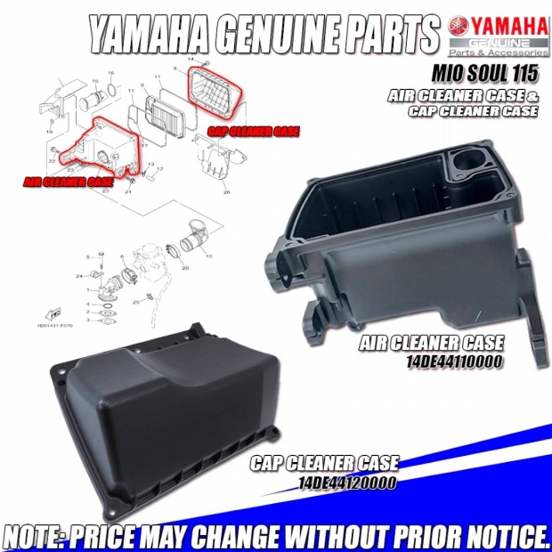 HỘP LỌC GIÓ KÈM NẮP LỌC GIÓ MIO 2004 / MIO 115 / MIO SMILE 2006