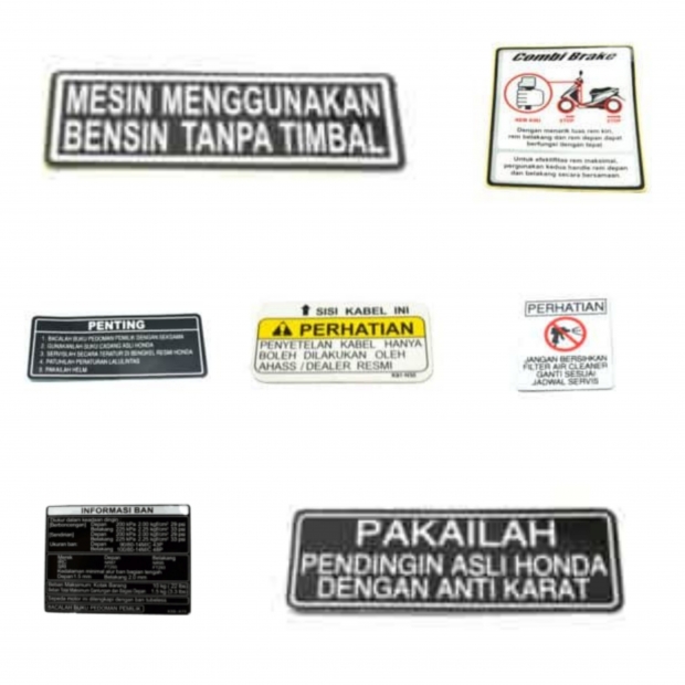 TEM THÔNG SỐ VARIO 2021 / VARIO 2017 / CLICK / SCOOPY / BEAT / PCX / GENNIO ( 7 CHI TIẾT )