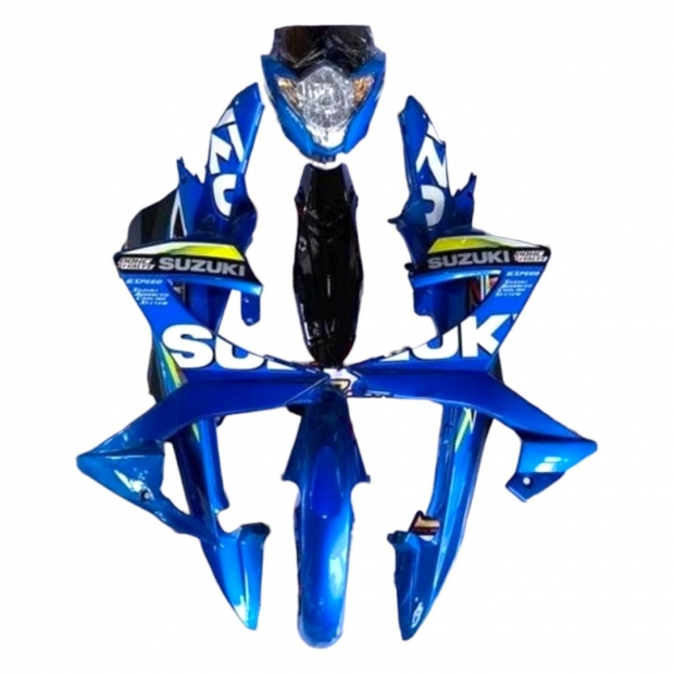 DÀN ÁO RAIDER FU 150 XANH GP ( KHÔNG TEM LUÔN CHÓA ĐÈN )