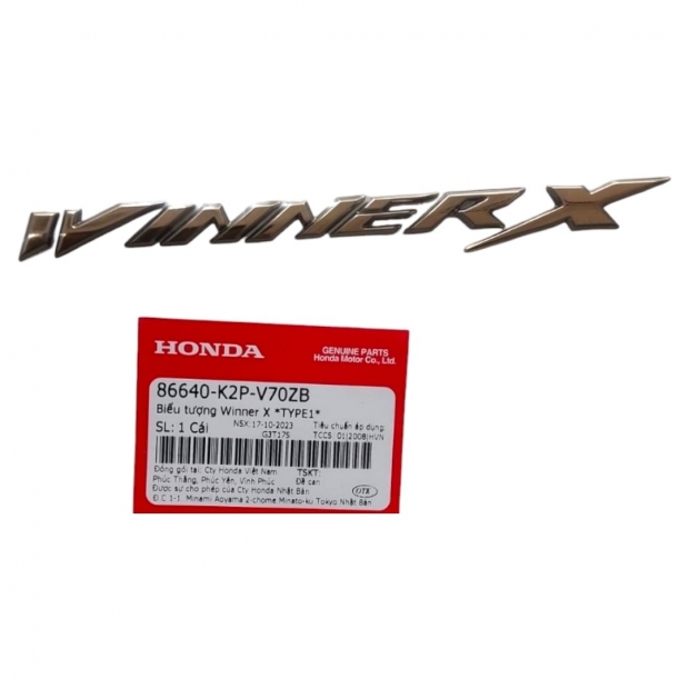 TEM NỔI WINNER X MÀU VÀNG / WINNER V2