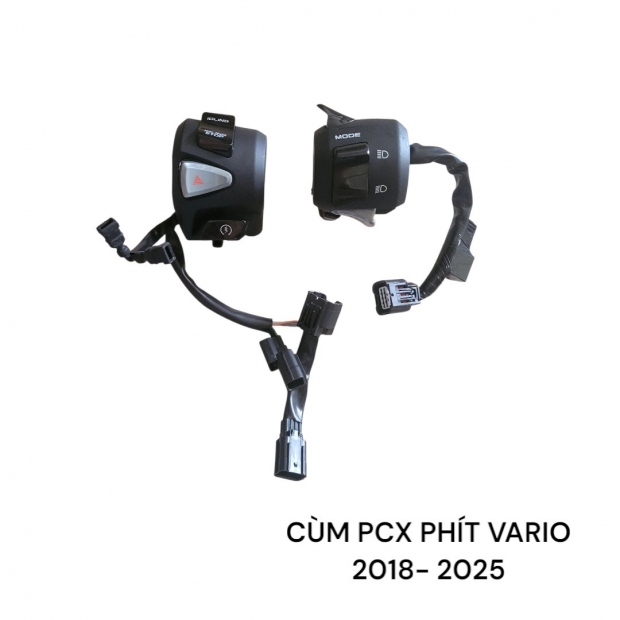 CẶP CÙM PCX PHÍT SẲN CHO VARIO 2018-2025 ( CÓ PASSING + CÓ NÚT ƯU TIÊN )