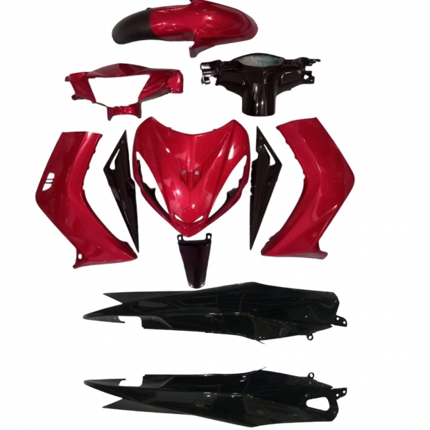 DÀN ÁO MXKING 135 MÀU ĐỎ ĐEN / UP EXCITER 135 ĐỜI 2010 ( 11 MÓN )