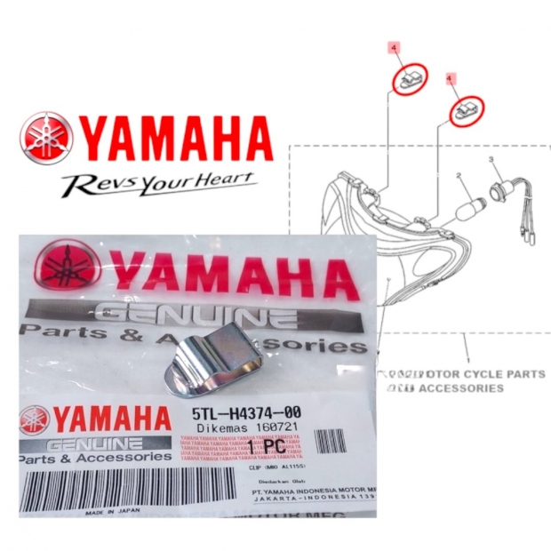 PÁT KẸT CHÓA ĐÈN MIO 2004 / MIO SMILE / MIO J ( XÀI NHIỀU XE ) - 5TL-H4374-00