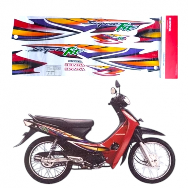 TEM DÀN ÁO WAVE 100 MÀU ĐỎ ĐEN 2005 ( HÀNG TỒN KHO ) - 871X0-KTL-880ZD