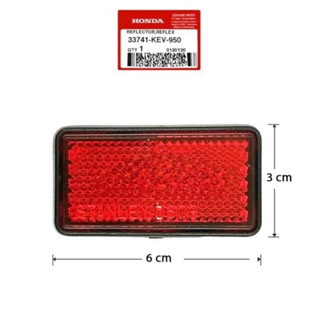 PHẢN QUANG DÈ BIỂN SỐ WAVE 100 / DREAM / WAVE 110 / WAVE @ / WAVE S / WAVE 125 / FUTURE / VARIO 110 / VARIO 125 ( 33741KEV950)