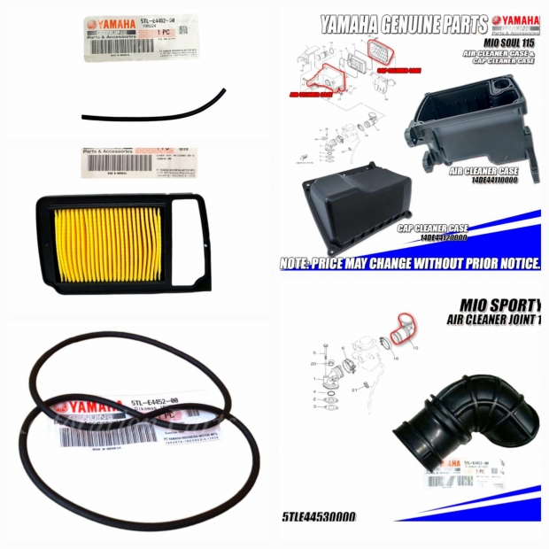 SET LỌC GIÓ MIO 2004 / MIO SMILE / MIO 115 ( SET 6 CHI TIẾT )