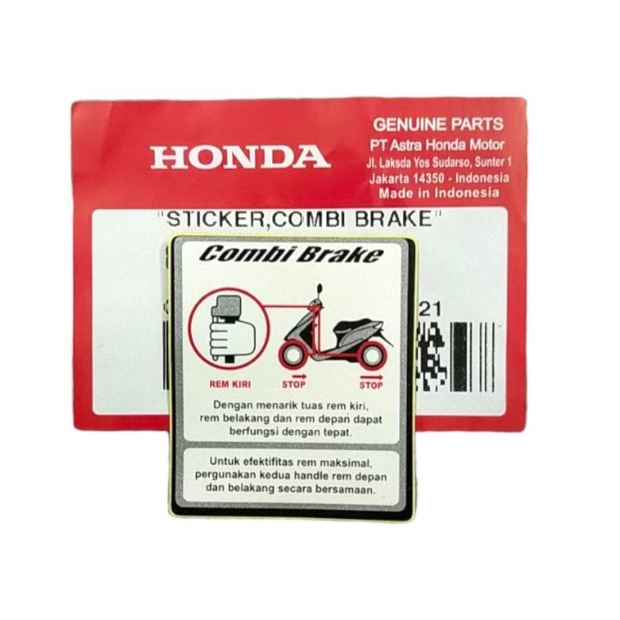 TEM CẢNH BÁO COMBI BRAKE VARIO 2021 / VARIO 2017 / BEAT / SCOOPY / GENNIO / CLICK 2018 / CLICK 2017