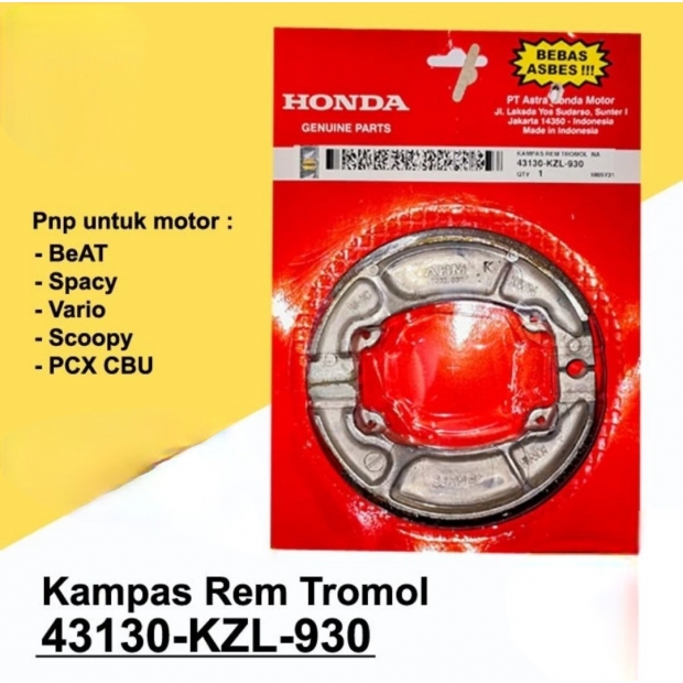 BỐ THẮNG SAU VARIO 2021 / CLICK 2021 / SCOOPY / VARIO 125 ĐỜI 2023 / BEAT / PCX / AIR BLADE / VISION ( ĐỜI 110 / 125 / 150 )