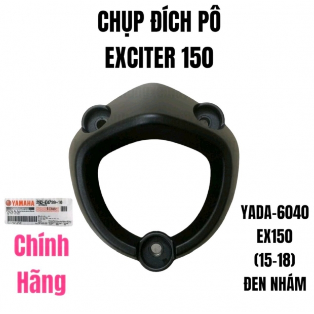 CHỤP ĐÍT PÔ EXCITER 150 MÀU ĐEN