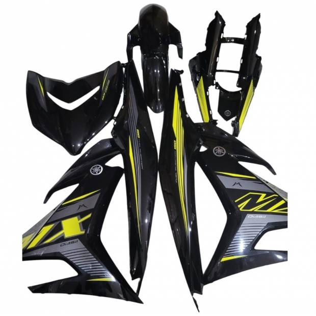 DÀN ÁO EXCITER 150 ĐEN BÓNG / UP TEM MXKING 150 VÀNG CHANH ĐỜI 2022