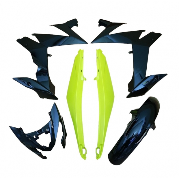 DÀN ÁO SATRIA FI 150 / RAIDER FI 150 VÀNG ĐEN