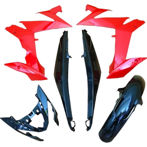 DÀN ÁO SATRIA FI 150 / RAIDER FI 150 ĐỎ ĐEN