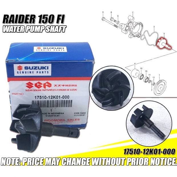 CỐT BƠM NƯỚC SATRIA FI 150 / GSX 150 / RAIDER FI 150