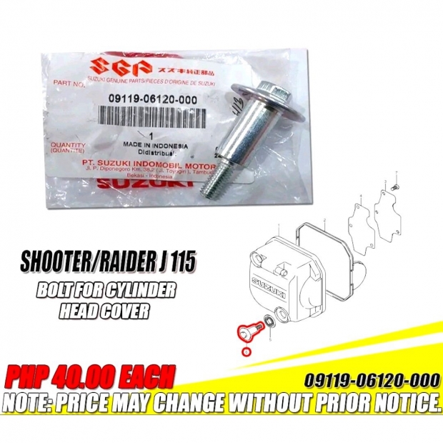 ỐC QUẶNG HÔNG ĐẦU BÒ SATRIA FI 150 / GSX 150 / SATRIA FU 150 / AXELO 125 / XIPO 120 / SU VIVA 110