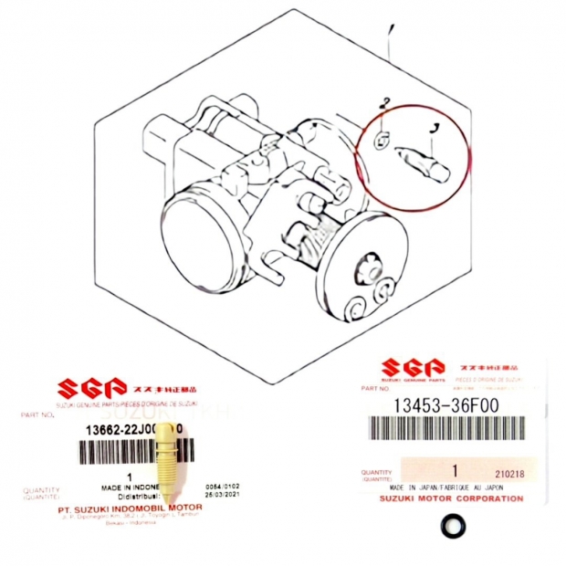 RON CAO SU VÍT CHỈNH GIÓ HỌNG XĂNG SATRIA FI 150 / GSX 150 / AXELO 125 / SHOGUN 125 / SU VIVA / XIPO