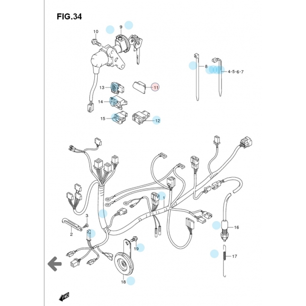 NẮP CÔNG TẮC ĐÈN AXELO 125 / SHOGUN 125 / SU VIVA 110