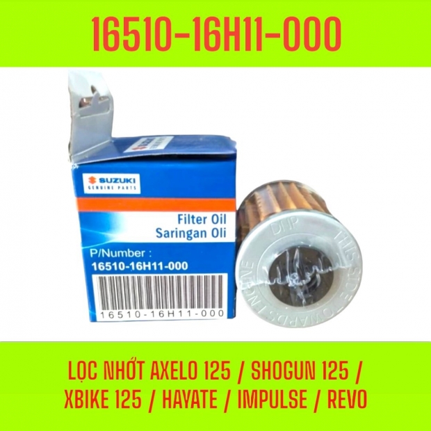 LỌC NHỚT AXELO 125 / SHOGUN 125 / XBIKE 125 / HAYATE / IMPULSE / REVO