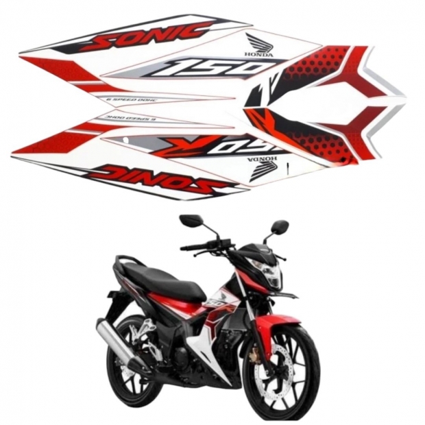 TEM IN SONIC 150 TRẮNG ĐỎ ĐEN ĐỜI 2020