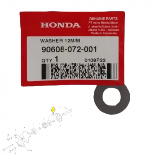 ỐC LÔNG ĐỀN CỐT BƠM NƯỚC SONIC 150 / WINNER V1V2V3/ CBR 150 / CB 150 / GTR 150