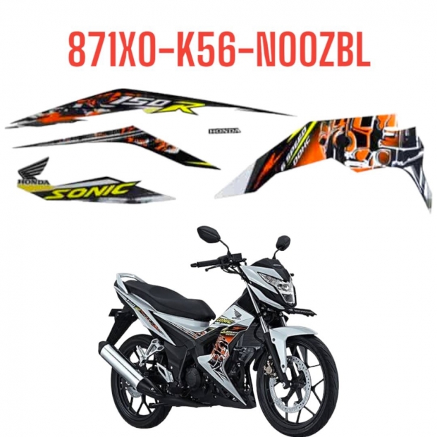 TEM SONIC 150 TRẮNG CAM BÊN TRÁI (ĐỜI 2016)