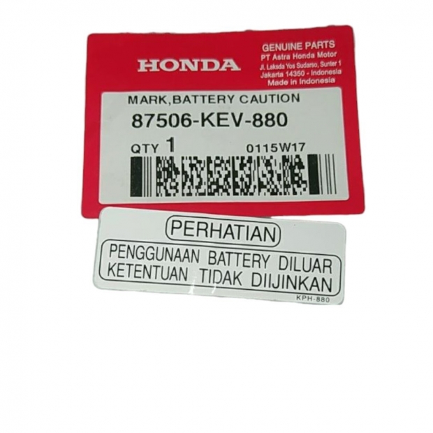 TEM THÔNG SỐ BÌNH ẮC QUY SONIC 150 / WINNER V1V2V3 / PCX / VARIO / WAVE 100 / WAVE 125 / FUTURE 125 / VISION / CLICK