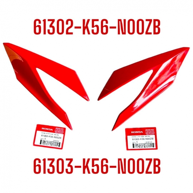 TAI THỎ SONIC 150 MÀU ĐỎ BÊN TRÁI