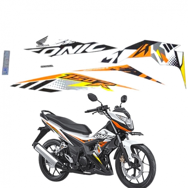 TEM SONIC 150 TRẮNG CAM BÊN TRÁI ( ĐỜI 2017 )