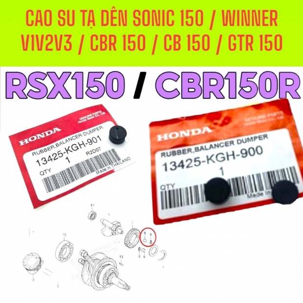 CAO SU TẠ DÊN SONIC 150 / WINNER V1V2V3 / CBR 150 / CB 150 / GTR 150