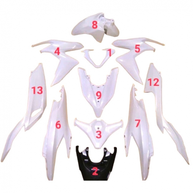 DÀN ÁO CLICK 2021 MÀU TRẮNG ( 11 MÓN )