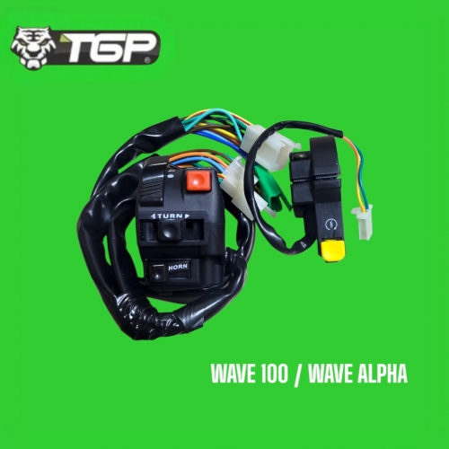 CẶP CÙM WAVE 100 / UP WAVE 100 / WAVE 110 / WAVE ALPHA ( NÚT ĐỎ + NÚT TIA SÉT )