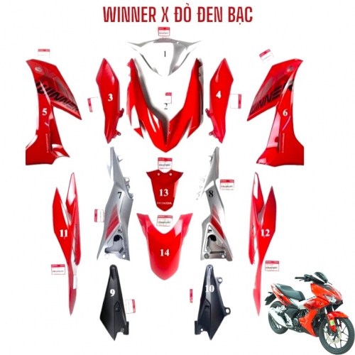 DÀN ÁO WINNER V2 / WINNER X ĐỎ ĐEN BẠC