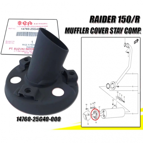 CHỤP SẮT PÔ ĐEN SATRIA FU 150 / RAIDER FU 150