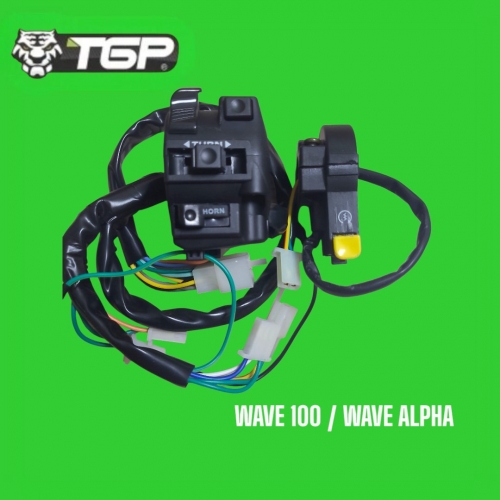 CẶP CÙM WAVE 100 / UP WAVE 100 / WAVE 110 / WAVE ALPHA ( NÚT ĐEN+ NÚT TIA SÉT ) HÀNG TGP