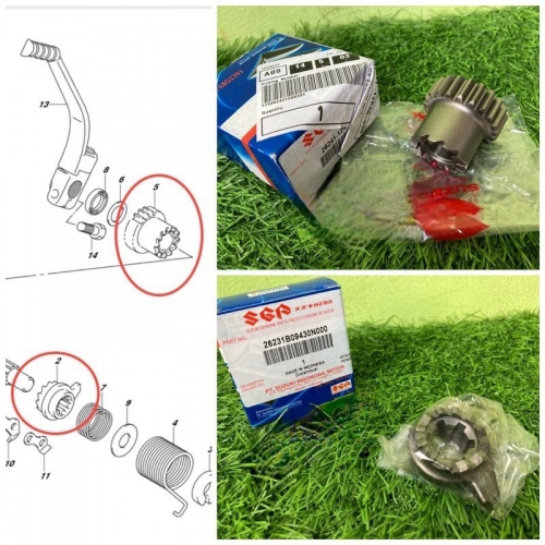 NHÔNG GIÒ ĐẠP TRONG SATRIA FI 150 ( SẢN PHẨM SỐ 2 )
