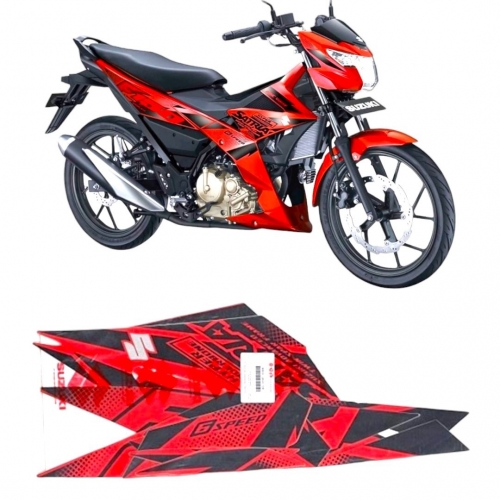 TEM SATRIA FI 150 MÀU ĐỎ ( ĐỜI 2018 )