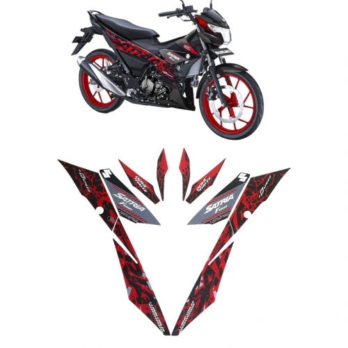 TEM SATRIA 150 ĐEN ĐỎ BÁO ĐÓM ( ĐỜI 2019 )