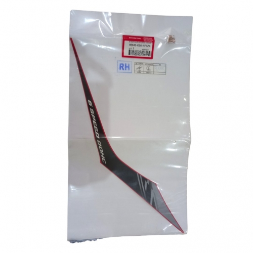 TEM ỐP HÔNG  SONIC 150 TRẮNG ĐỎ ĐEN BÊN PHẢI ( ĐỜI 2021 )