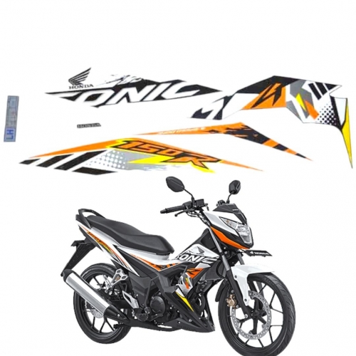 TEM SONIC 150 TRẮNG CAM BÊN PHẢI ( ĐỜI 2017 )