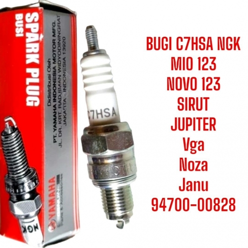 BUGI CHÂN NGẮN YAMAHA BUGI C7HSA NGK MIO 123 / NOVO 123 / EXCITER 135/ SIRUT / JUPITER / VGA / NOJA/ JANU( 94700-00828 )